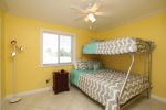 Upstairs guest room with bunk bed